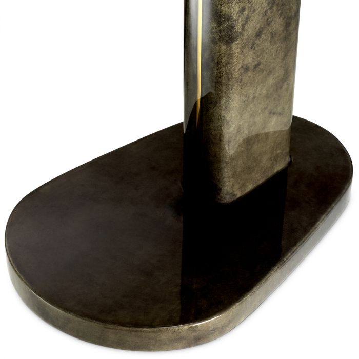Mesa auxiliar Manuel gris alto brillo
