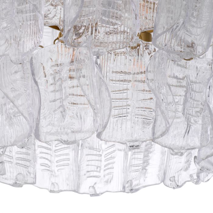 Lámpara de araña Solange de cristal transparente