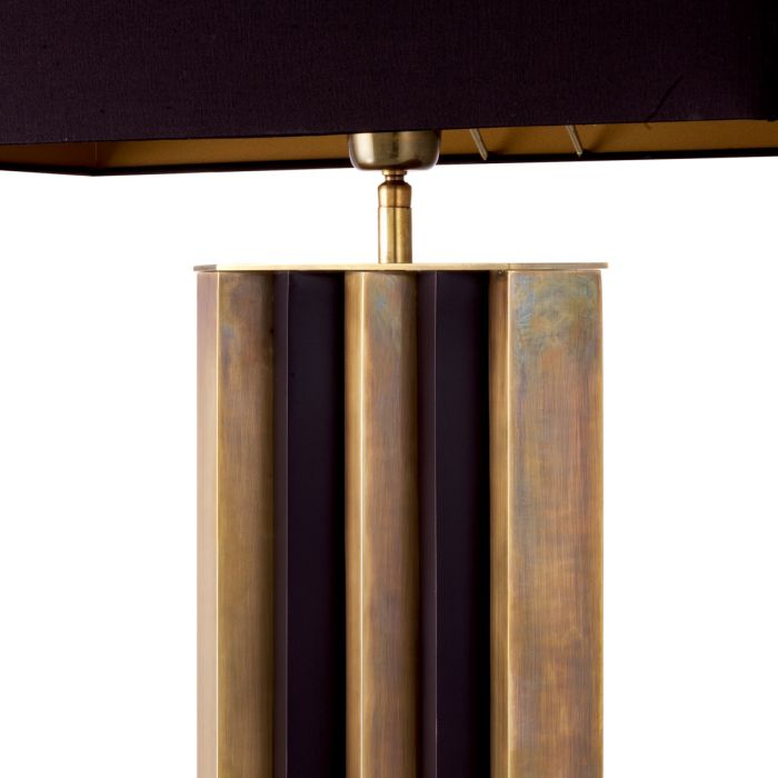 Table Lamp Belize vintage brass finish incl shade