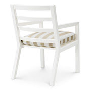 Outdoor Dining Chair Delta matte white florent beige