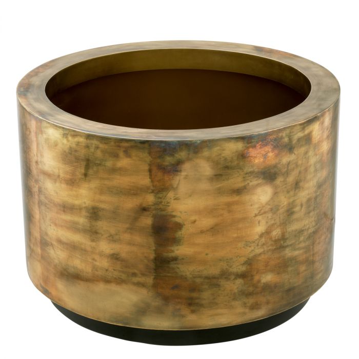 Planter Jasper round L vintage brass finish