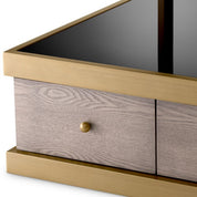 Side Table Kuboa brushed brass finish
