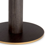 Dining Table Astro mocha oak veneer brushed brass finish