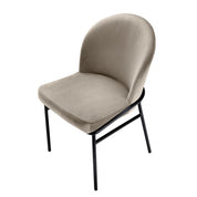 Dining Chair Willis savona greige velvet set of 2