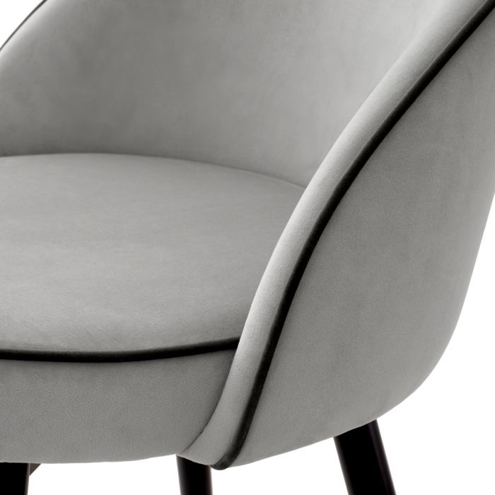 Bar Stool Cooper roche light grey velvet set of 2