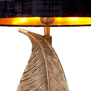 Table Lamp Foglia vintage brass finish incl shade
