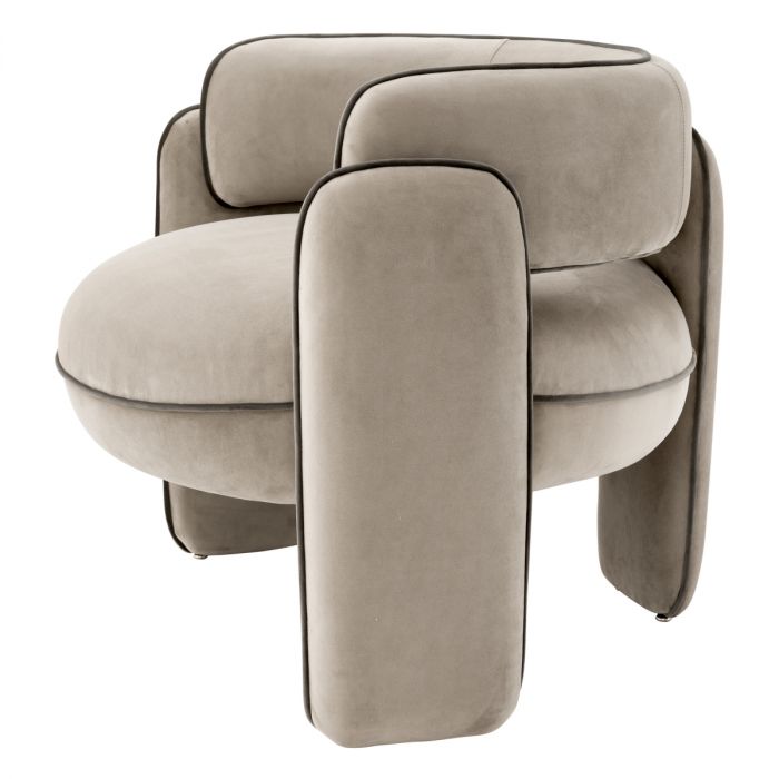 Chair Chaplin savona greige velvet