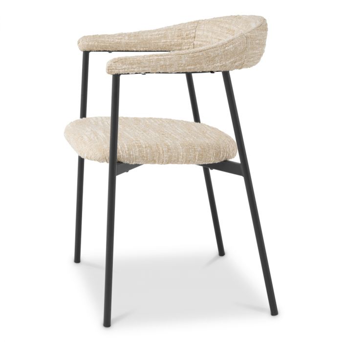 Silla de comedor Julio bouclé sonata crema juego de 2