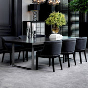 Dining Table Borghese charcoal grey oak veneer