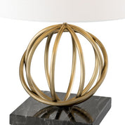 Table Lamp Edition antique brass finish incl shade