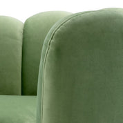 Silla giratoria Mirage savona terciopelo verde pistacho