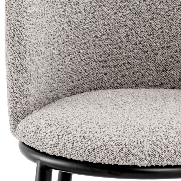 Dining Chair Filmore bouclé grey set of 2