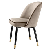 Dining Chair Cliff savona greige velvet set of 2