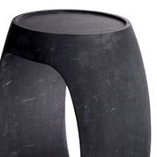 Side Table Clipper high honed black marble