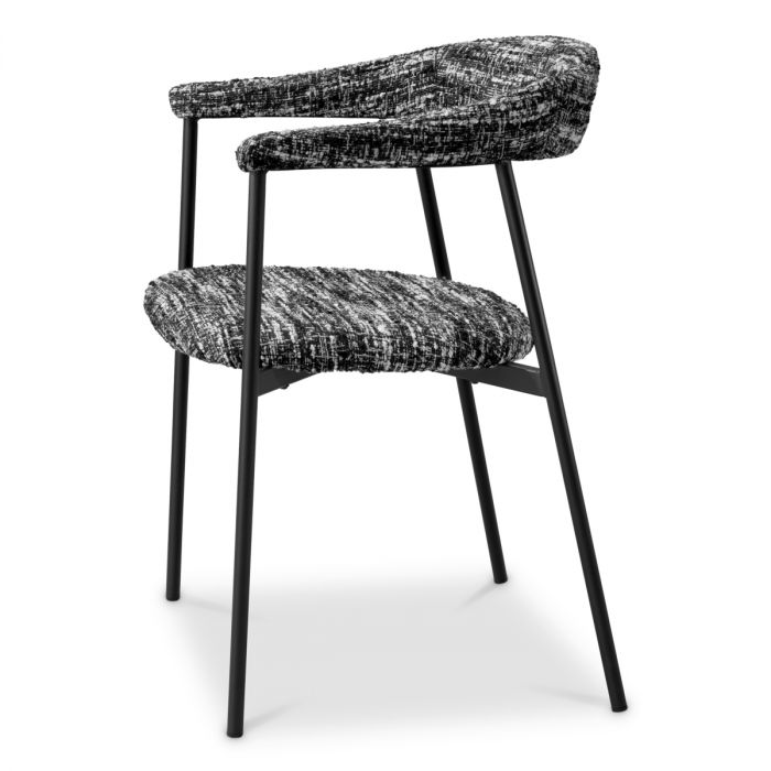 Dining Chair Julio bouclé sonata black set of 2