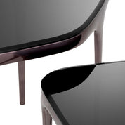 Side Table Deacon black nickel finish set of 2