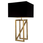 Table Lamp Michelino vintage brass finish incl shade