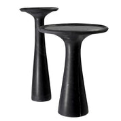 Side Table Pompano low honed black marble