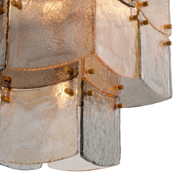 Lámpara de araña Laurent con acabado en latón antiguo