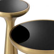 Side Table Lindos low brushed brass finish