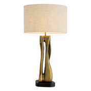 Table Lamp Rovido vintage brass finish incl shade