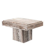 Side Table Sartoria silver travertine