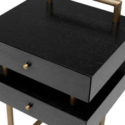 Nightstand Bedini brushed brass finish