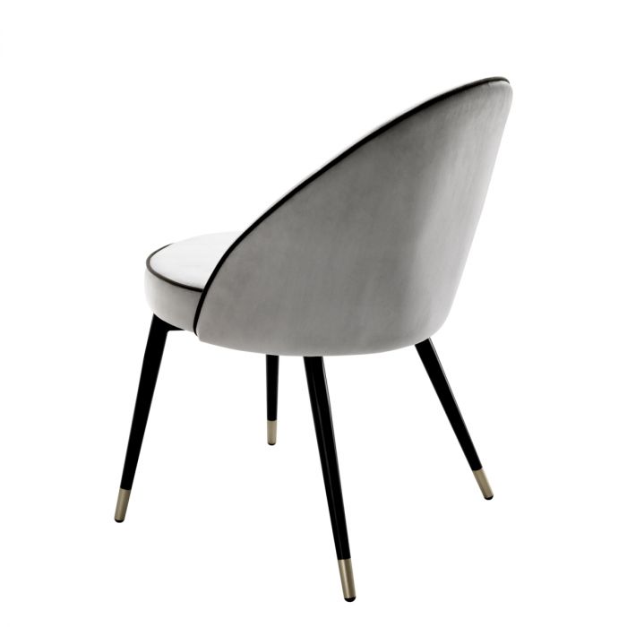 Dining Chair Cooper roche light grey velvet set of 2