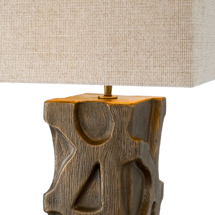 Table Lamp Enzo vintage brass finish incl shade