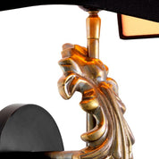 Wall Lamp Beau Site vintage brass finish incl black shade