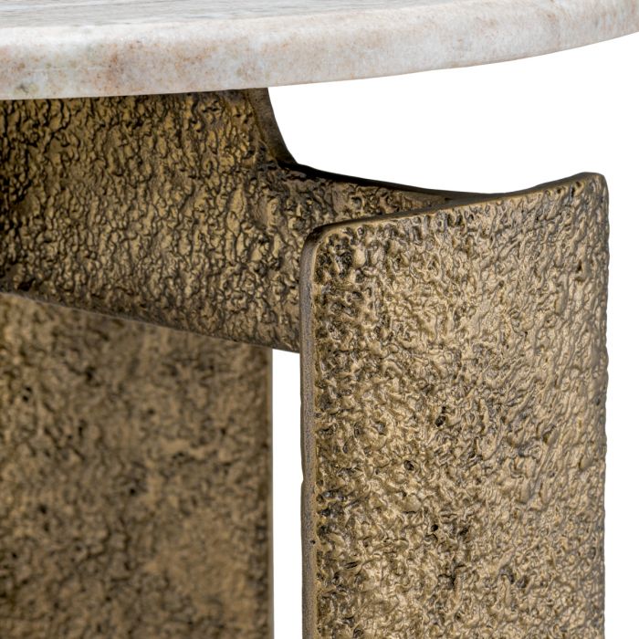 Side Table Bodega antique brass finish