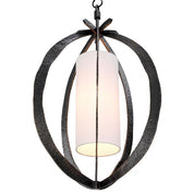 Chandelier Luciano hammered bronze highlight