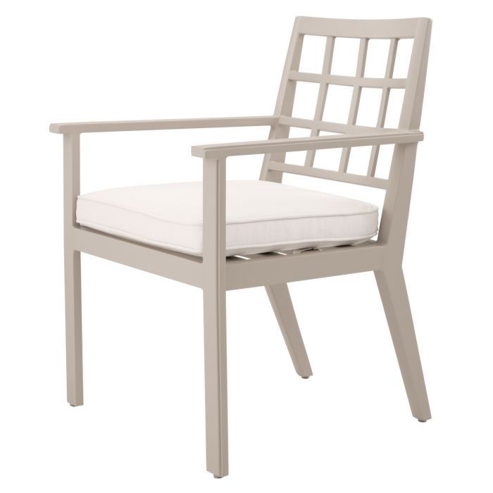 Outdoor Dining Chair Cap-Ferrat sand sunbrella canvas