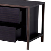 TV Cabinet Wilmot charcoal grey oak medium bronze finish