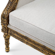 Chair Georges Jacob gold finish sentier cream