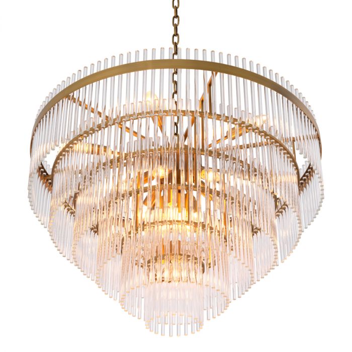 Chandelier East Single antique brass finish