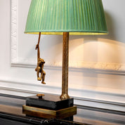 Table Lamp Jungle vintage brass finish incl shade