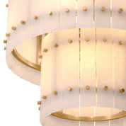 Chandelier Ruby S alabaster antique brass finish