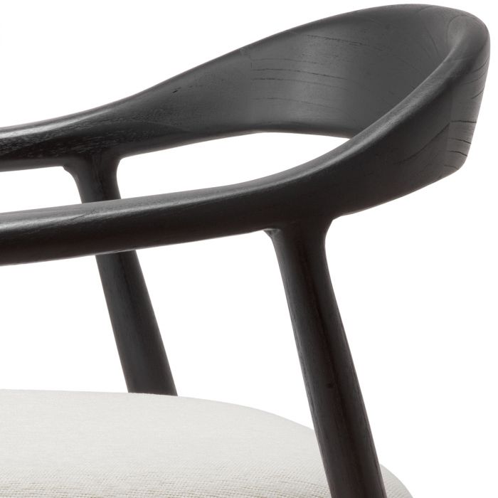 Dining Chair Beale classic black finish sentier cream