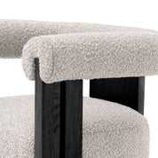 Dining Chair Percy bouclé grey