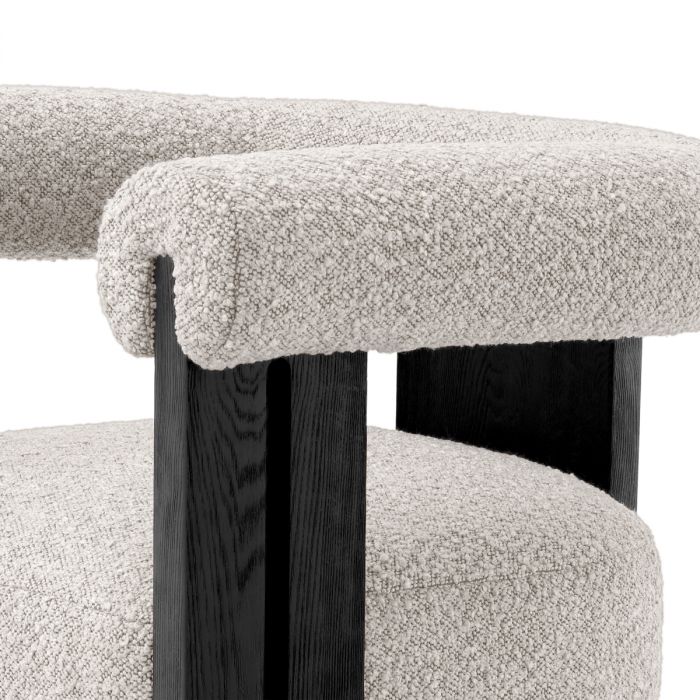 Dining Chair Percy bouclé grey