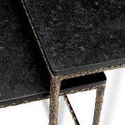 Side Table Ferndale black granite set of 2