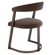 Dining Chair Dexter medium bronze finish abrasia grey