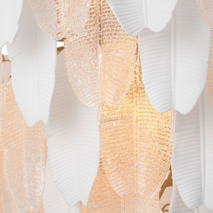 Lámpara de araña Santa Lucía L acabado latón antiguo