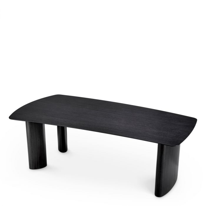 Dining Table Bergman S charcoal grey oak veneer