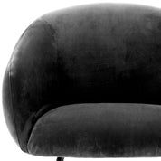 Dining Chair Elbury savona dark grey velvet