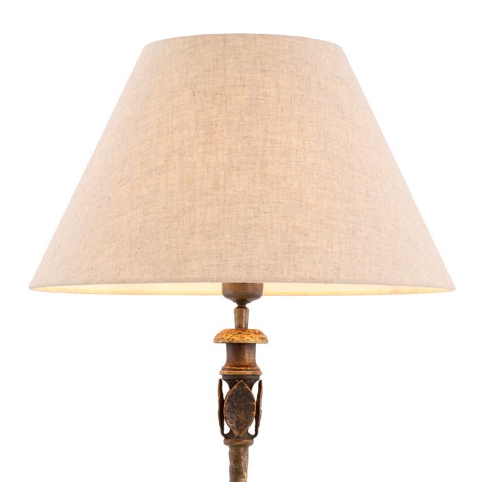 Table Lamp Santoro vintage brass finish incl shade