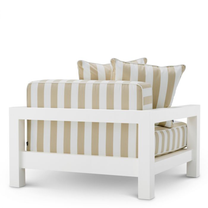 Silla de exterior Cap-Antibes blanco mate florent beige