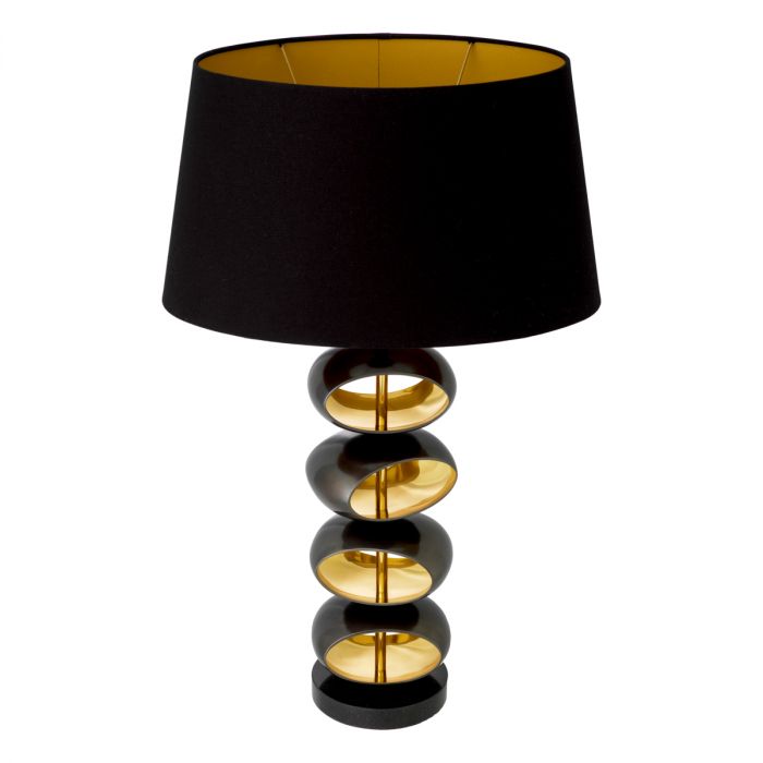 Table Lamp Canzo gunmetal finish incl shade