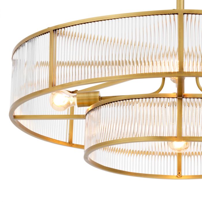 Chandelier Montparnasse antique brass finish